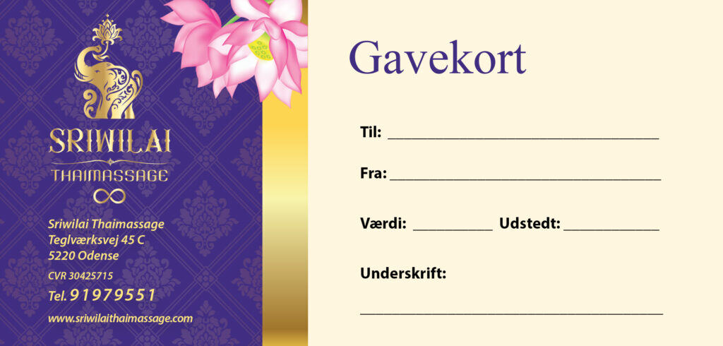 Sriwilai gavekort